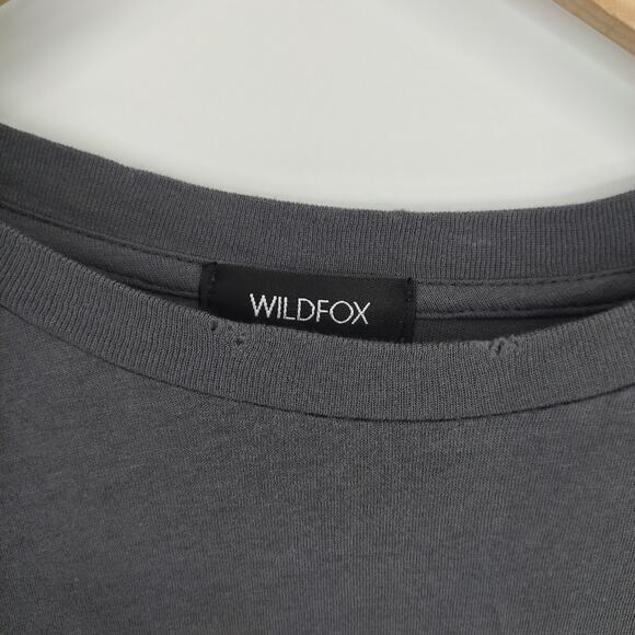 Wildfox NEW Grey Roomate Dog Tee Shirt Size Medium - Picture 4 of 10